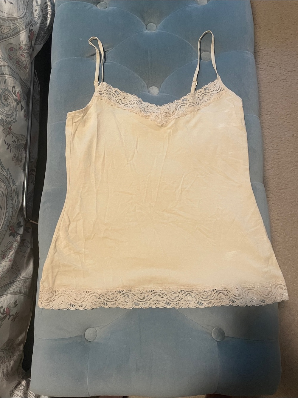 LOFT Cream Lace Trim Camisole